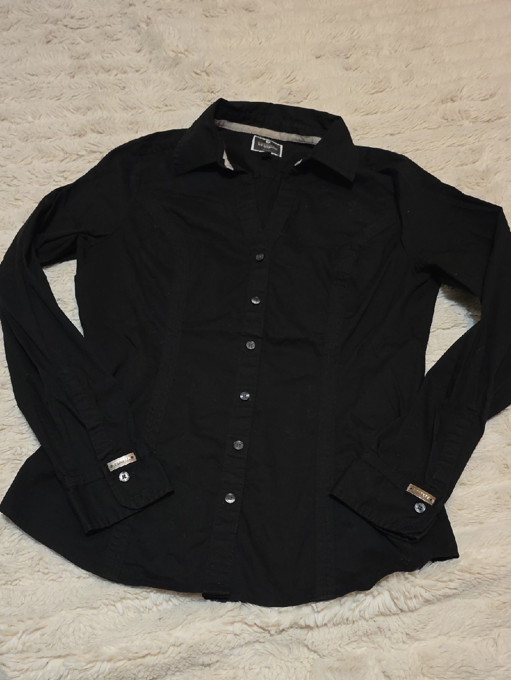 Express Black Button-Down Women's Shirt